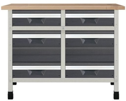 Работна маса Wolfcraft No11, 2 модула, 6 чекмеджета, 1130x650x860 мм, 600 кг (8070000)