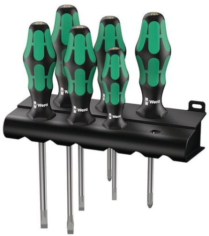 Комплект отвертки Wera Kraftform Plus 334/6, SB/PH, 6 бр. (05105650001)