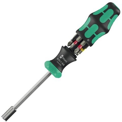 Комплект отвертка със сменяеми накрайници двустранна Wera Kraftform Kompakt 27 RA 1, 6 бр. (05051517001)