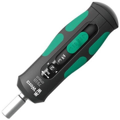Динамометрична отвертка с държач за битове Wera 7510 Kraftform Safe-Torque Speed Torque, 1/4"x147.5 мм, 1-3 Nm (05075810001)