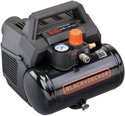 Електрически безшумен безмаслен компресор Black & Decker BXCMS106HE, 1 к.с., 6 л, 100 л/мин, 8 бар