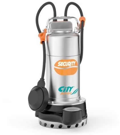 Електрическа потопяема помпа за кладенци за чиста или леко замърсена вода City Pumps Security 30M, 1100 W, 1.5-16.5 м3/ч, 26-9 м, 1 1/2 " (48SED9300A1U)