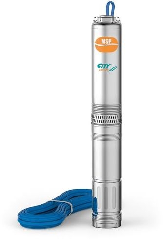 Електрическа потопяема многостъпална сондажна помпа City Pumps 2MSP15-4M, 1100 W, 0.6-3.6 м3/ч, 125-39 м, 1 1/4 " (49M52218LA1)