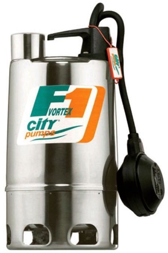Електрическа потопяема дренажна помпа за мръсна вода City Pumps F1/150M Vortex, 1100 W, 1.2-22.8 м3/ч, 12.5-2 м, 1 1/2 " (48TIXV15A1U)