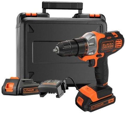 Акумулаторен винтоверт с колекторен двигател Black & Decker Multievo MT218KB, 18 V, 1.5 Ah, 21 Nm, 10 мм