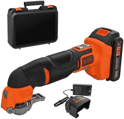 Акумулаторен мултифункционален инструмент Black & Decker BDCOS18D1K, 18 V, 2 Ah, 8000-18000 вибр./мин