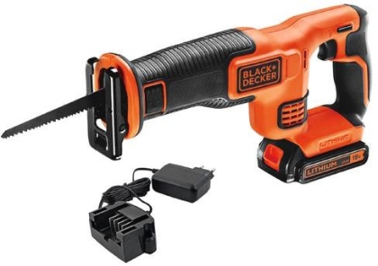 Акумулаторен саблен трион Black & Decker BDCR18, 18 V, 1.5 Ah, 0-3000 ход/мин, 22 мм