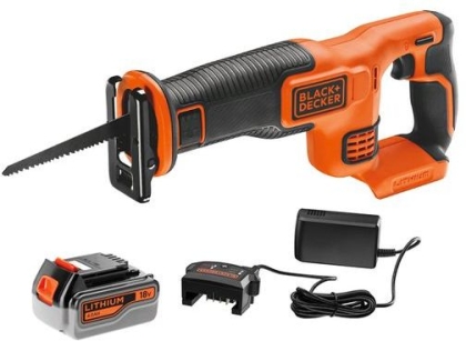 Акумулаторен саблен трион Black & Decker BDCR18M1, 18 V, 4 Ah, 3000 ход/мин, 22 мм