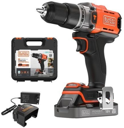 Акумулаторен ударен винтоверт Black & Decker BCD383D1XK, 18 V, 2 Ah, 45 Nm, 13 мм