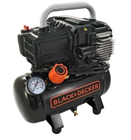 Електрически безмаслен компресор Black & Decker BD195/6-NK, 1.5 к.с., 6 л, 180 л/мин, 8 бар
