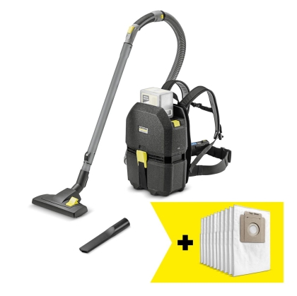 Акумулаторна гръбна прахосмукачка Karcher BVL 3/1 Bp Go!Further, 36 V, 3 л, без батерии и зарядно устройство
