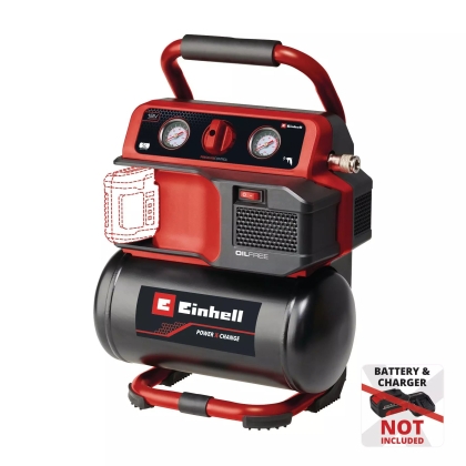Акумулаторен компресор Einhell TE-AC 18/75 Li OF-Solo, 18 V, 8 бара, без батерии и зарядно устройство (4020410)