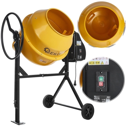 Електрическа бетонобъркачка Geko G80217, 1000 W, 200 л