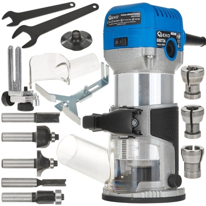 Електрическа оберфреза Geko G80736, 710 W, 16000-35000 об/мин, 1/4", 6 мм, 8 мм