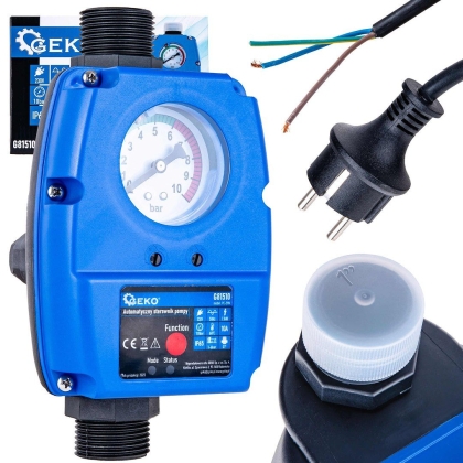 Електронен пресостат Geko G81510, G1", 1100 W, 10 бара, автоматично управление