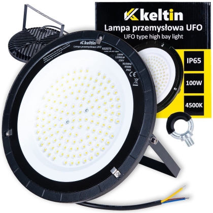 Електрически индустриална LED лампа Geko UFO Keltin K02073, 100 W, 12000 lm, 4500K, IP65