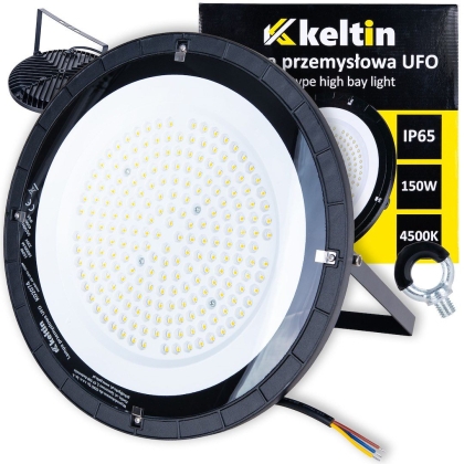 Електрически индустриална LED лампа Geko UFO Keltin K02074, 150 W, 18000 lm, 4500K, IP65