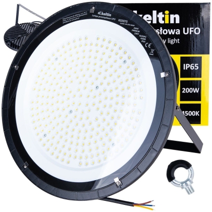 Електрически индустриална LED лампа Geko UFO Keltin K02075, 200 W, 24000 lm, 4500K, IP65