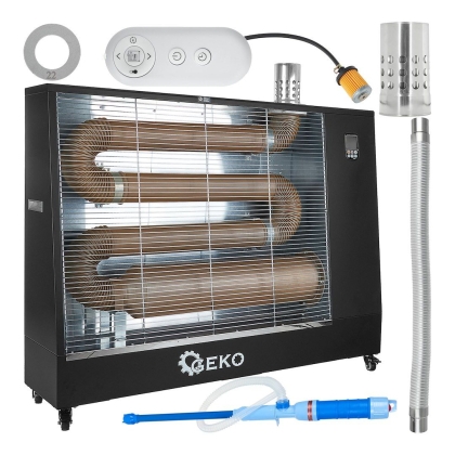 Дизелов инфрачервен отоплител Geko G80431, 1600 W, 1.26 кг/час, 180 м2, 42 л