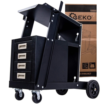 Количка за заваръчни апарати Geko G80088, 4 чекмеджета, 2 бр. вериги