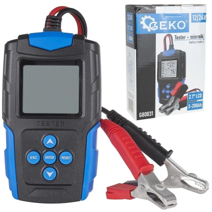 Тестер за акумулатори Geko G80031, 12 / 24 V, 3-200 Ah