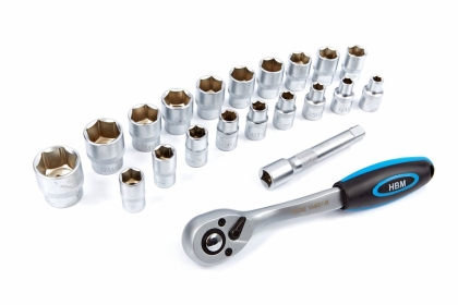 Комплект гедоре HBM 7806, 1/2", 19 бр.