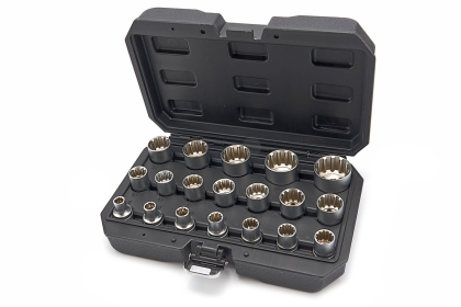 Комплект дванадесетостенни вложки HBM H134674, 1/2", 8-32 мм, 19 бр.