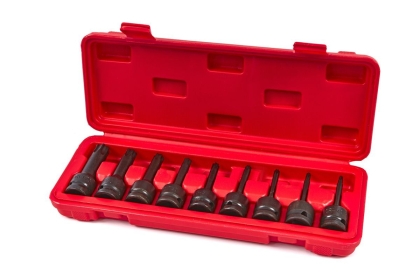 Комплект удължени ударни вложки Torx HBM 7742, 1/2", 9 бр.