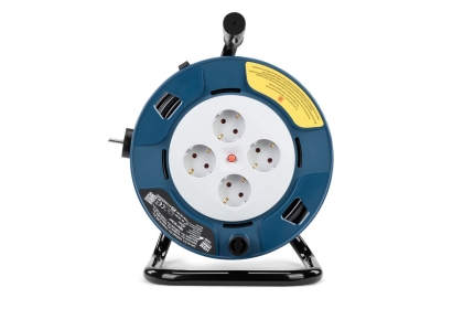 Удължител на макара с кабел HBM H135706, IP20, 3x1.5 мм2, 4 гнезда, 25 м