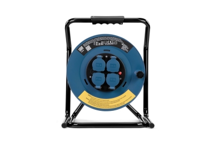 Удължител на макара с кабел HBM H135708, IP 44, 3x1.5 мм2, 4 гнезда, 25 м