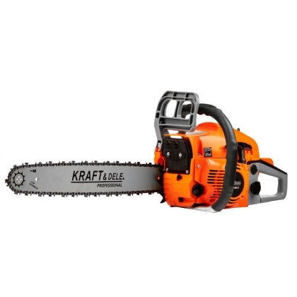Бензинов верижен трион Kraft&Dele KD10613, 5.9 к.с, 40 см, 45 см, .325", с 2 шини и вериги