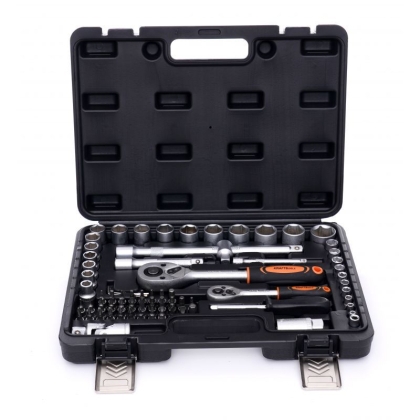 Комплект гедоре Kraft&Dele KD10833, 1/2", 1/4", 72 бр.