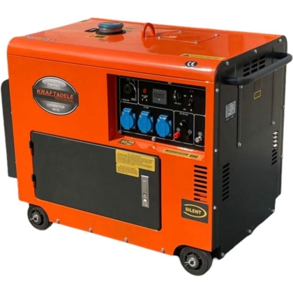 Дизелов монофазен генератор Kraft&Dele KD123, 7000 W, 16 л