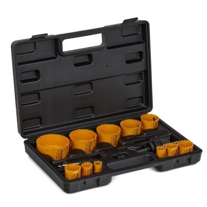 Комплект биметални боркорони за дърво и метал Kraft&Dele KD10758, 19-76 мм, 17 бр.