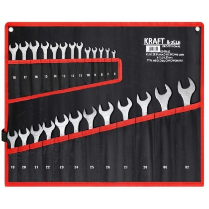Комплект звездогаечни ключове Kraft&Dele KD10920, 6-32 мм, 25 бр.
