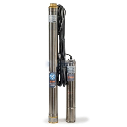 Електрическа монофазна многостъпална сондажна помпа за вода IBO 3.5" SDM 3-23, 1800 W, 130 м, 105 л/мин, повишена устойчивост на пясък (1553)