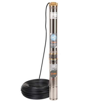 Електрическа монофазна многостъпална сондажна помпа за вода IBO 4'' SDM 2-12, 750 W, 85 м, 80 л/мин, повишена устойчивост на пясък (000663)