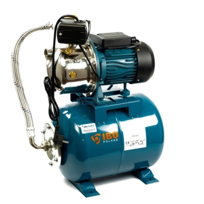 Електрическа монофазна хидрофорна помпа IBO AJ 50/60, 1100 W, 50 м, 60 л/мин, 24 л (002238)