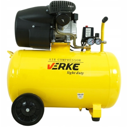Електрически монофазен двуглав маслен компресор Verke V81153, 2200 W, 440 л/мин, 100 л, 8 бара