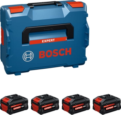 Комплект акумулаторни батерии Bosch Professional Expert 4xEXBA18V-55, 18 V, 5.5 Ah, 4 бр. (1600A0373H)