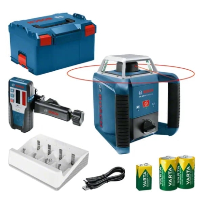 Ротационен лазерен нивелир Bosch Professional GRL 400 H + LR 1, 1.5 V, 635 nm, 400 м (0601061806)