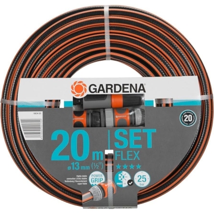 Маркуч за вода Gardena Comfort Flex Set, 1/2", 20 м, с аксесоари (18034-20)