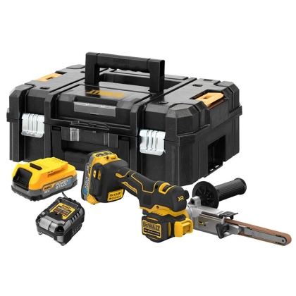 Акумулаторен лентов шлайф DeWALT DCM200E2T, 18 V, 1.7 Ah, 0-1700 м/мин, 457x13 мм