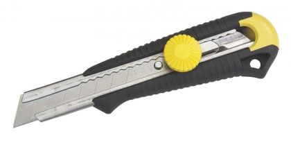 Нож макетен пластмасов с метален водач - STANLEY, 165x18 мм
