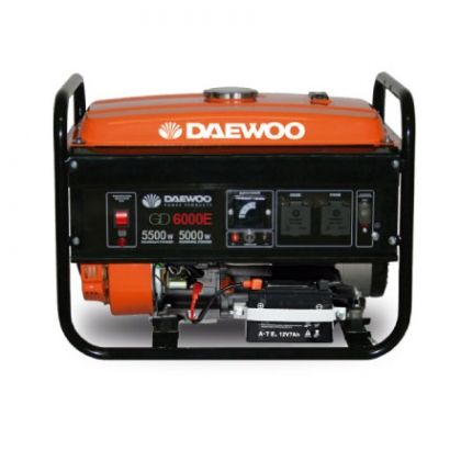 Бензинов генератор DAEWOO GD 6000E, монофазен с електронен старт, 5.5 kW, 25 L