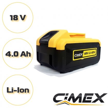 Акумулаторна батерия CIMEX, 18V, 4Ah