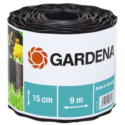 Разделителна лента за трева GARDENA, 9 м , 15 см, кафява