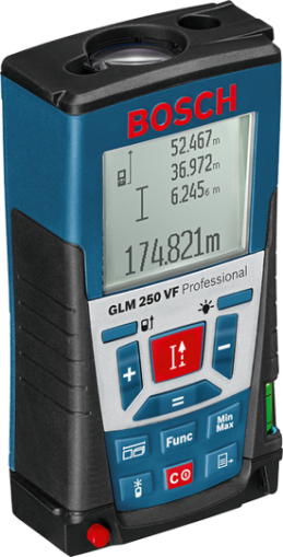 Лазерен далекомер BOSCH GLM 250 VF Professional, до 250м, вградена оптика (0601072100)