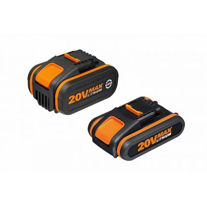 Акумулаторни батерии WORX WA3605, 20 V, 2 Ah + 4 Ah, 2 броя
