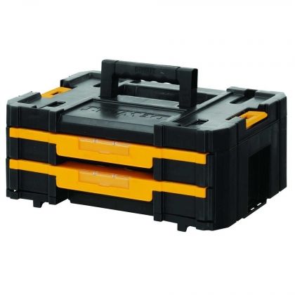 Пластмасов куфар с 2 чекмеджета DEWALT T STAK IV, 440х314х176 мм